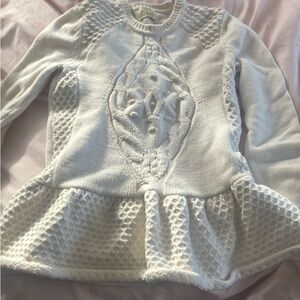 Elegant White Knit Sweater